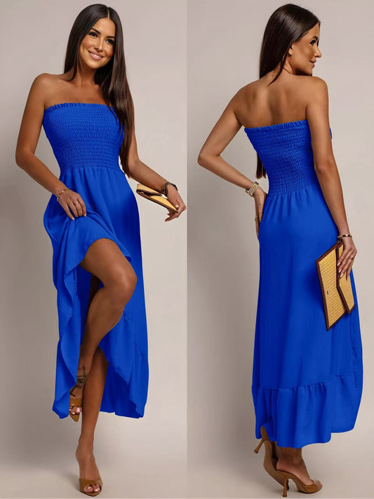 Robe bustier asymétrique femme Élégante & fluide en viscose