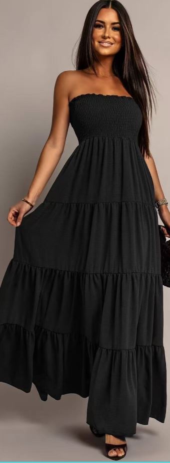 Robe bustier asymétrique femme Élégante & fluide en viscose (Copie)