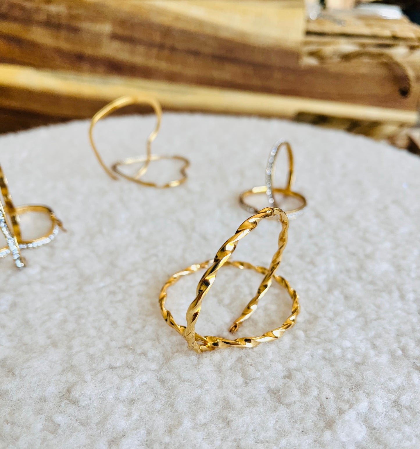 Boucle d’oreille torsadée
