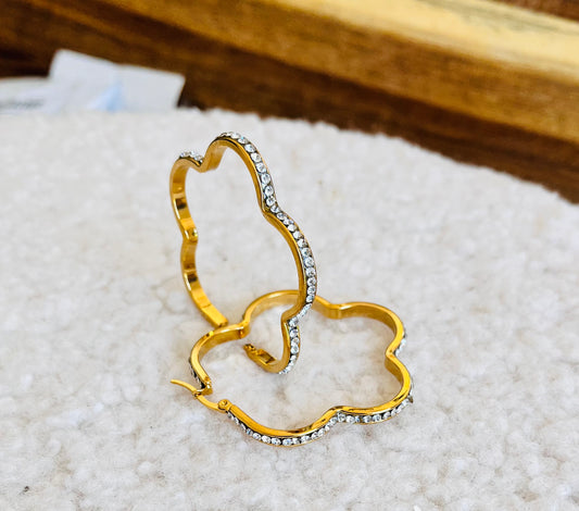 Créole fleur et strass