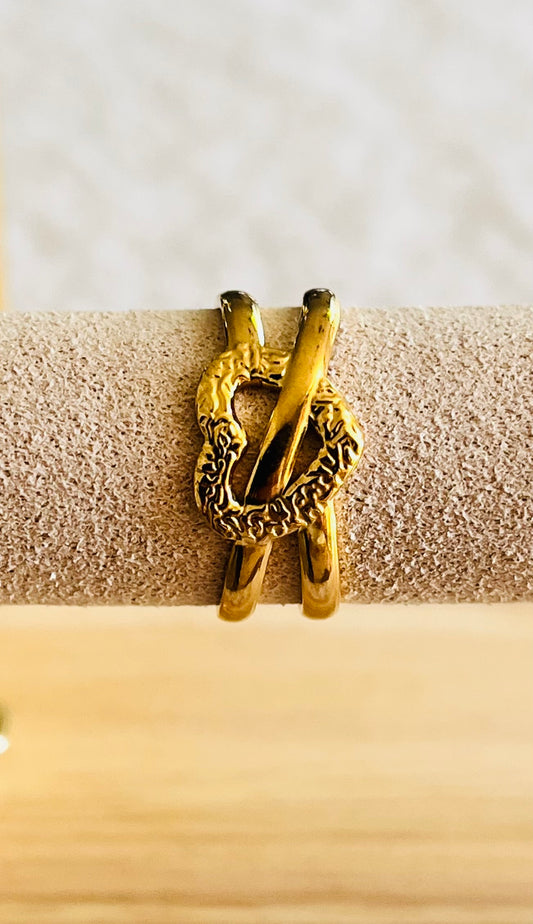 Bague cœur enlacé