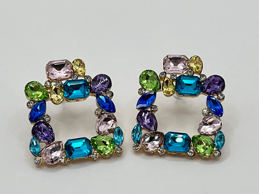 Boucle d’oreille Éclat festif et raffiné Multicolore