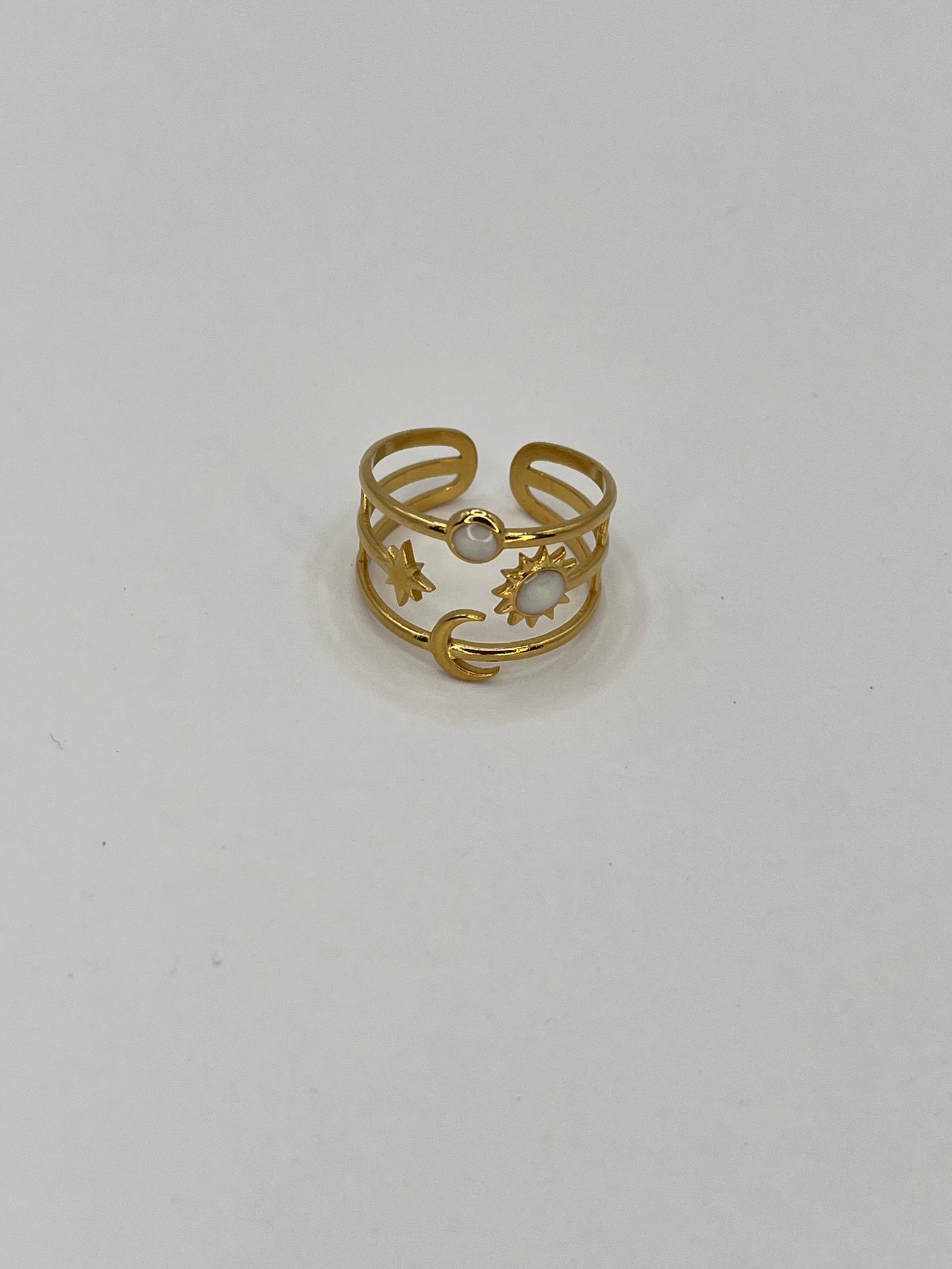 Bague Soleil, Lune & Étoile