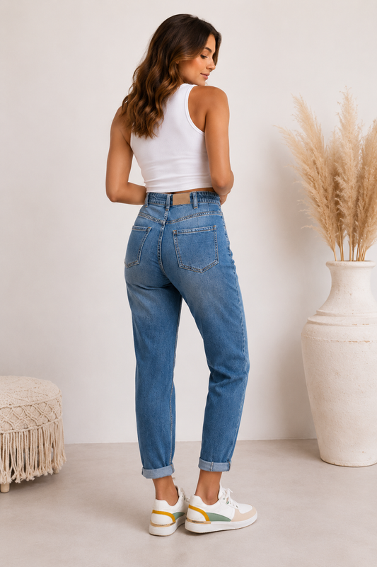Jean Balloon Taille Haute "Margot" – Coupe Ample & Confortable | Émilie et ses Folies