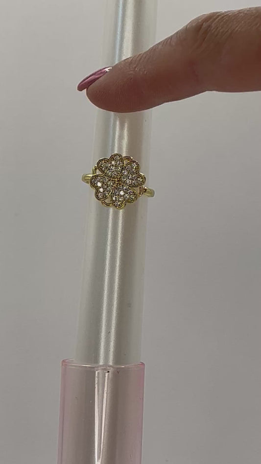 Bague trèfle à 4 feuilles